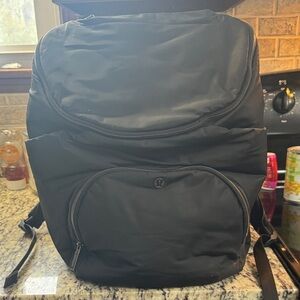 lululemon athletica Black Parent Backpack with Front Pocket